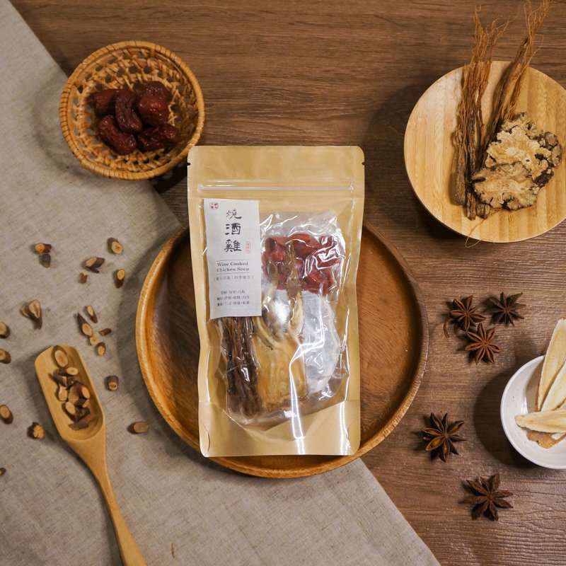 汉方养身 l 烧酒鸡药膳包 严选原料 补气养生 四季皆宜 - 料理包 - 植物．花 咖啡色