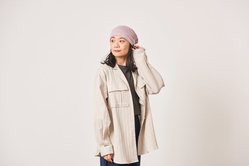 CHARM Rest 柔软纯棉造型头巾帽 - 帽子 - 棉．麻 粉红色