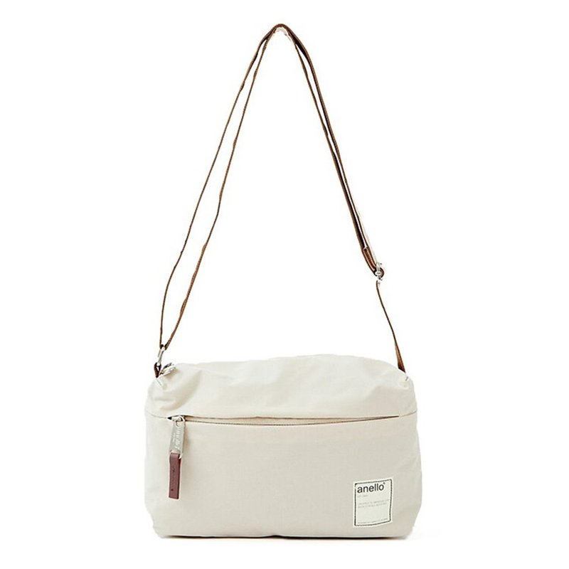 Anello Circle系列 防泼水轻便多分格斜背袋 ATT0701 - 白 - 侧背包/斜挎包 - 聚酯纤维 白色