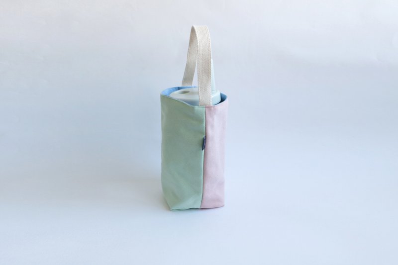 麂皮双面环保杯套饮料提袋-可私讯颜色定制/不含杯子 - 随行杯提袋/水壶袋 - 棉．麻 卡其色
