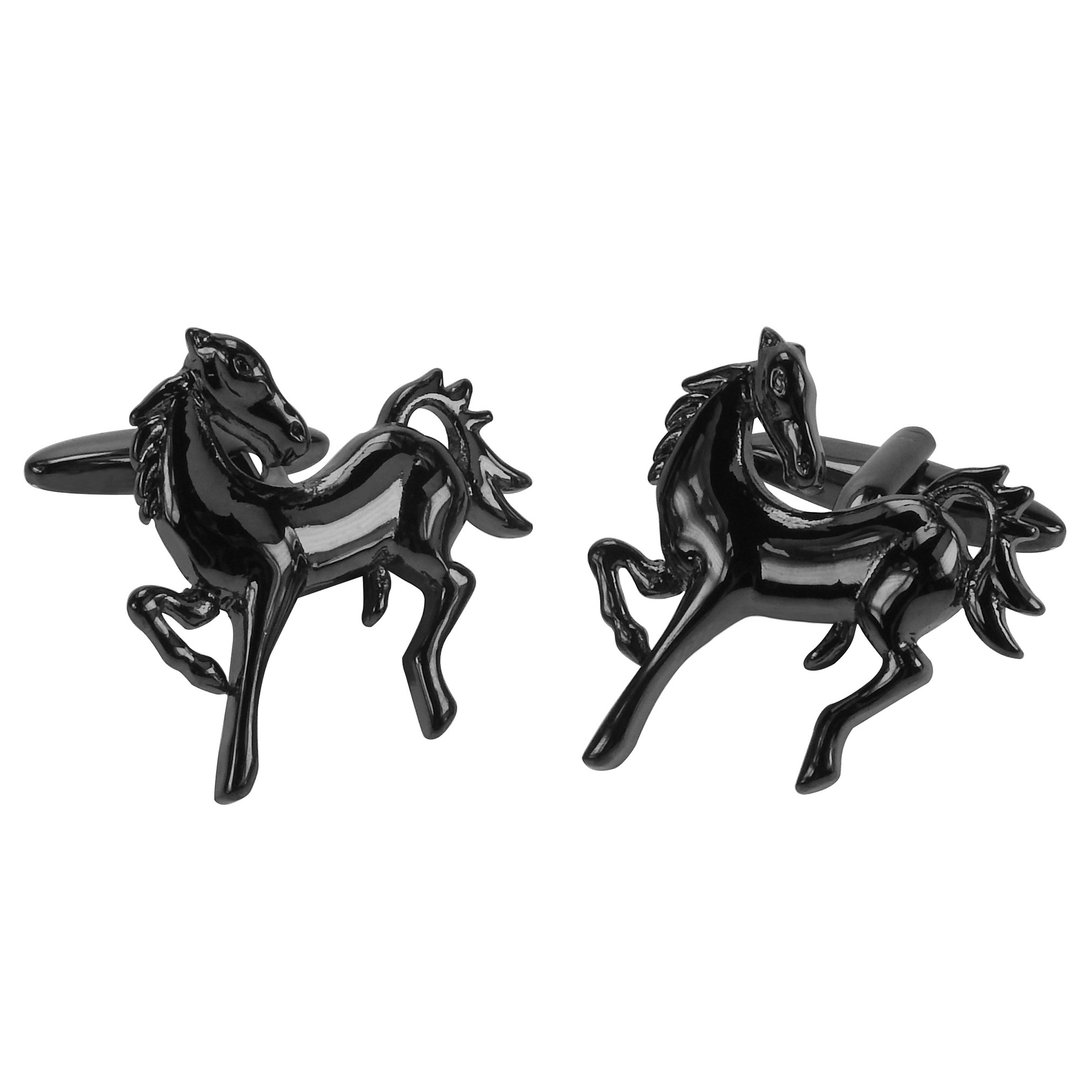 黑马袖扣 - 袖扣 - 其他金属 黑色