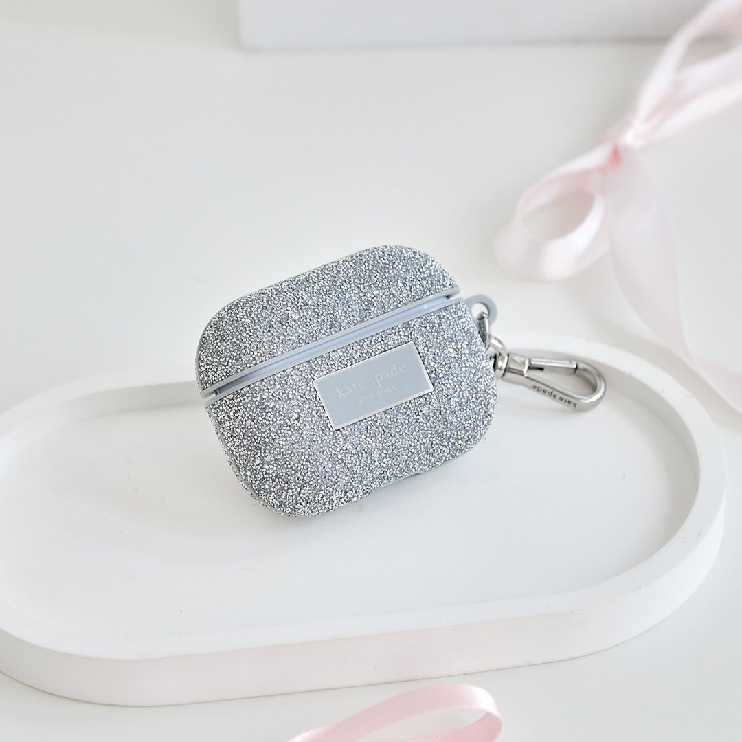 【kate spade】AirPods Pro (第1/2 代) 保护壳套  晶钻银河 - 耳机收纳 - 其他材质 透明