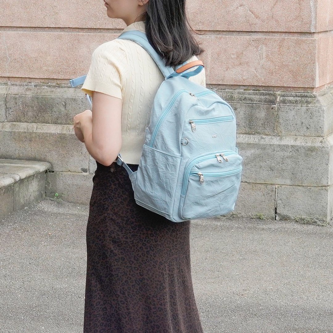 (粉嫩蓝)必buy轻盈纸感旅行后背包33531 - 后背包/双肩包 - 尼龙 
