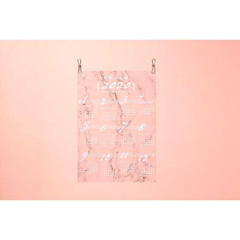 2020 透明石纹年历 时间的歌 - 银鼠GINNEZUMI - 年历/台历 - 塑料 透明