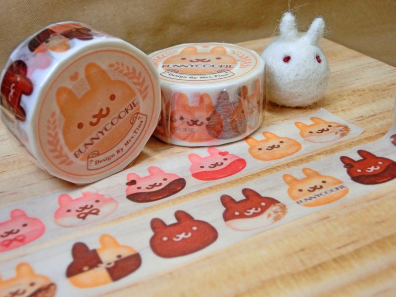 纸胶带 圆饼兔 - 纸胶带 - 纸 橘色