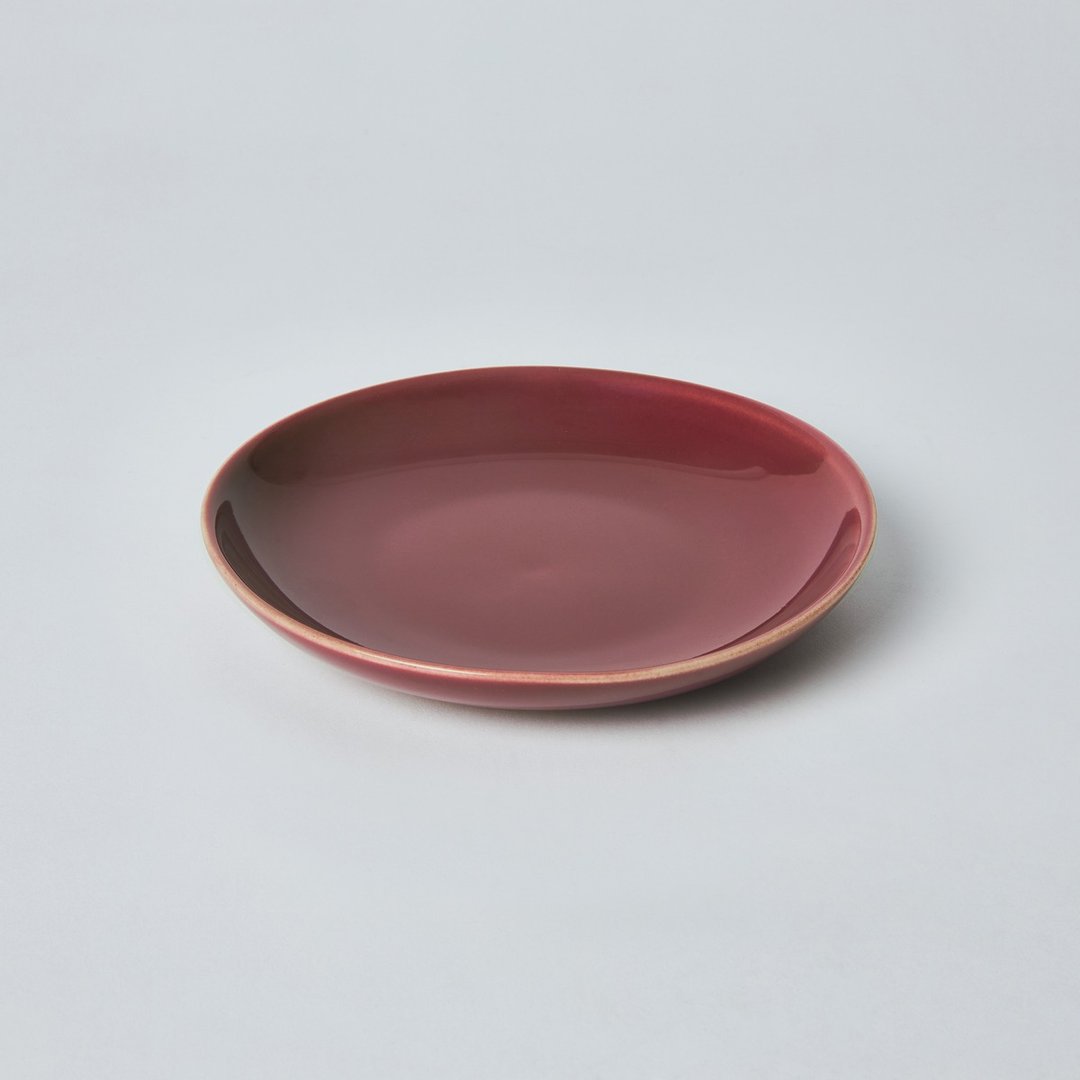 KOGA 许家陶器品 陶质圆形小盘 (协兴红) - 盘子/餐盘/盘架 - 陶 红色