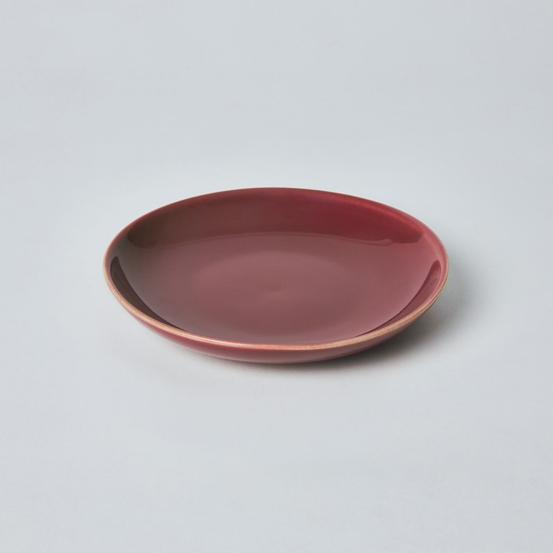 KOGA 许家陶器品 陶质圆形小盘 (协兴红) - 盘子/餐盘/盘架 - 陶 红色
