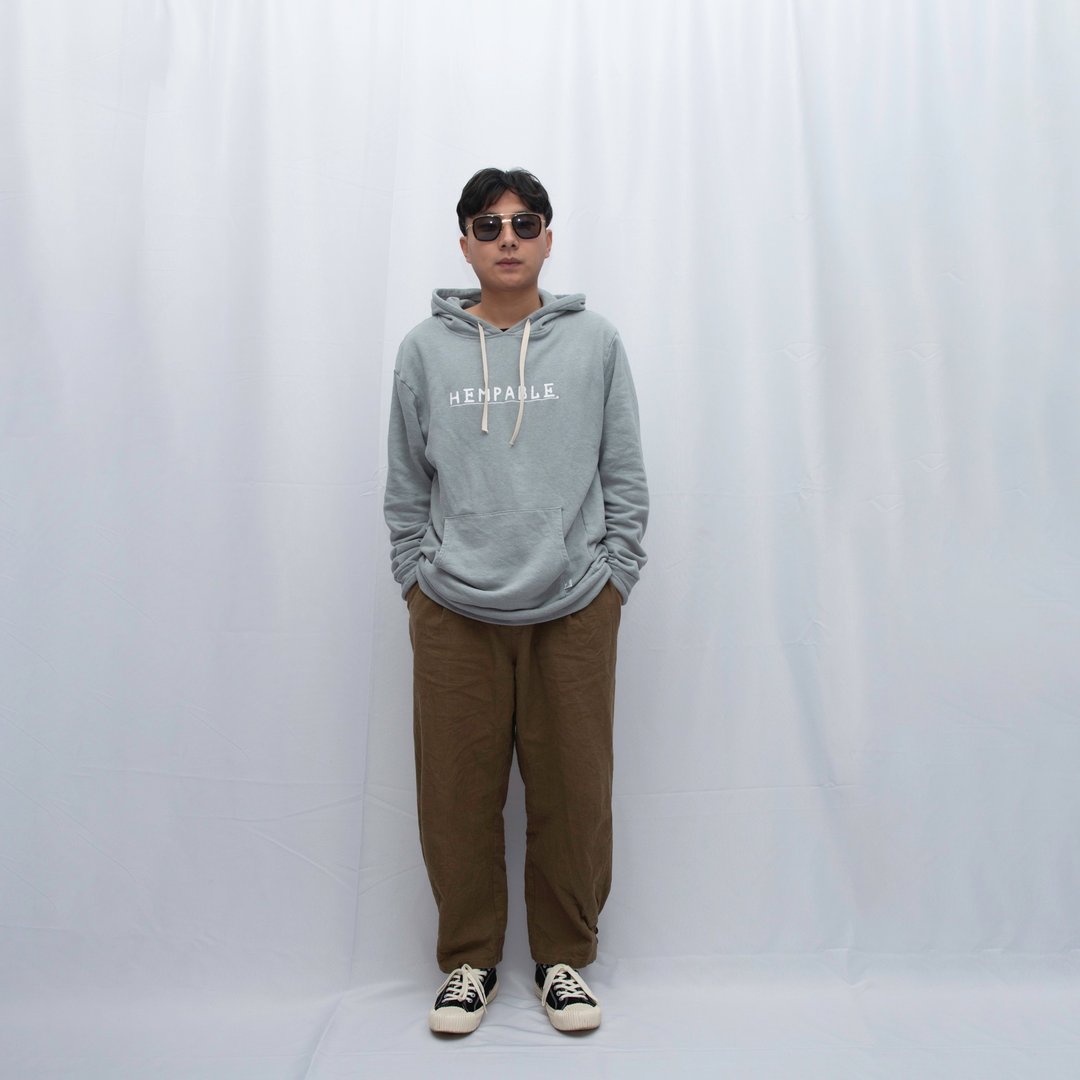 【Off-season sale】Hemp00 Classic Logo Hoodie - 男装上衣/T 恤 - 其他材质 灰色