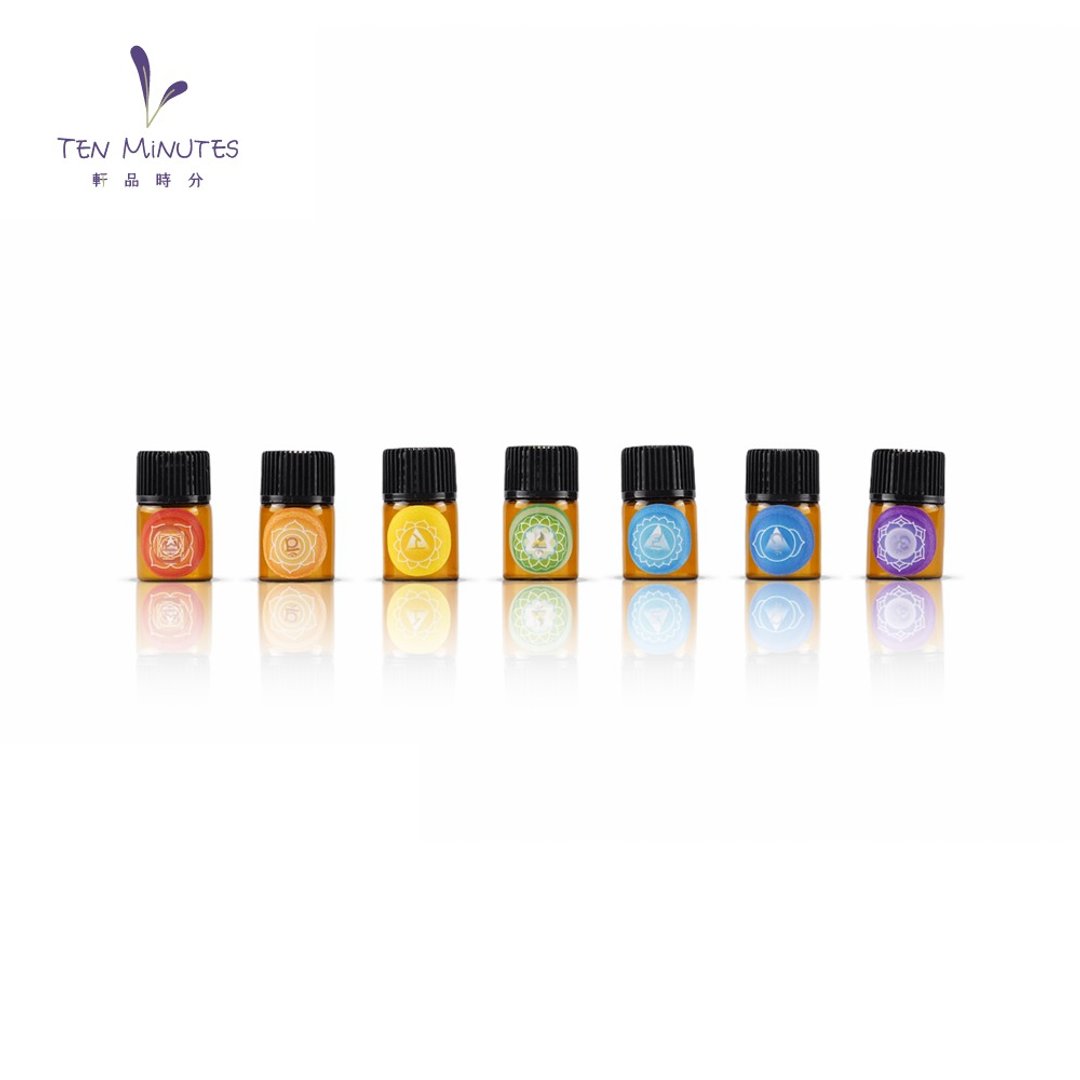 【试】七脉轮复方精油试闻组2ml 调和精油 放松 香氛 身心灵疗愈 - 香薰/精油/线香 - 玻璃 