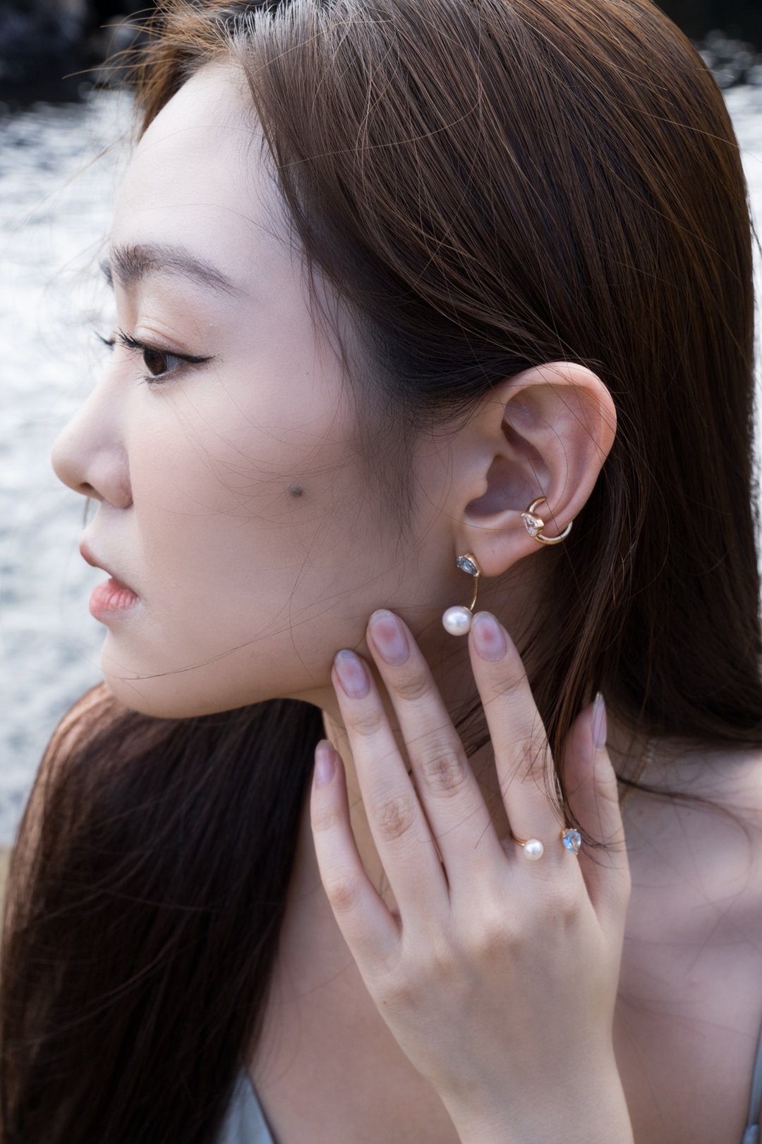 坚毅不饶简约耳扣 925银厚镀18K金 Fermo Earcuff - 耳环/耳夹 - 纯银 金色