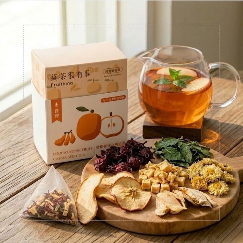 润喉养生【菓茶很有事】枇杷罗汉决明子茶 5入 / 无咖啡因 - 茶 - 其他材质 