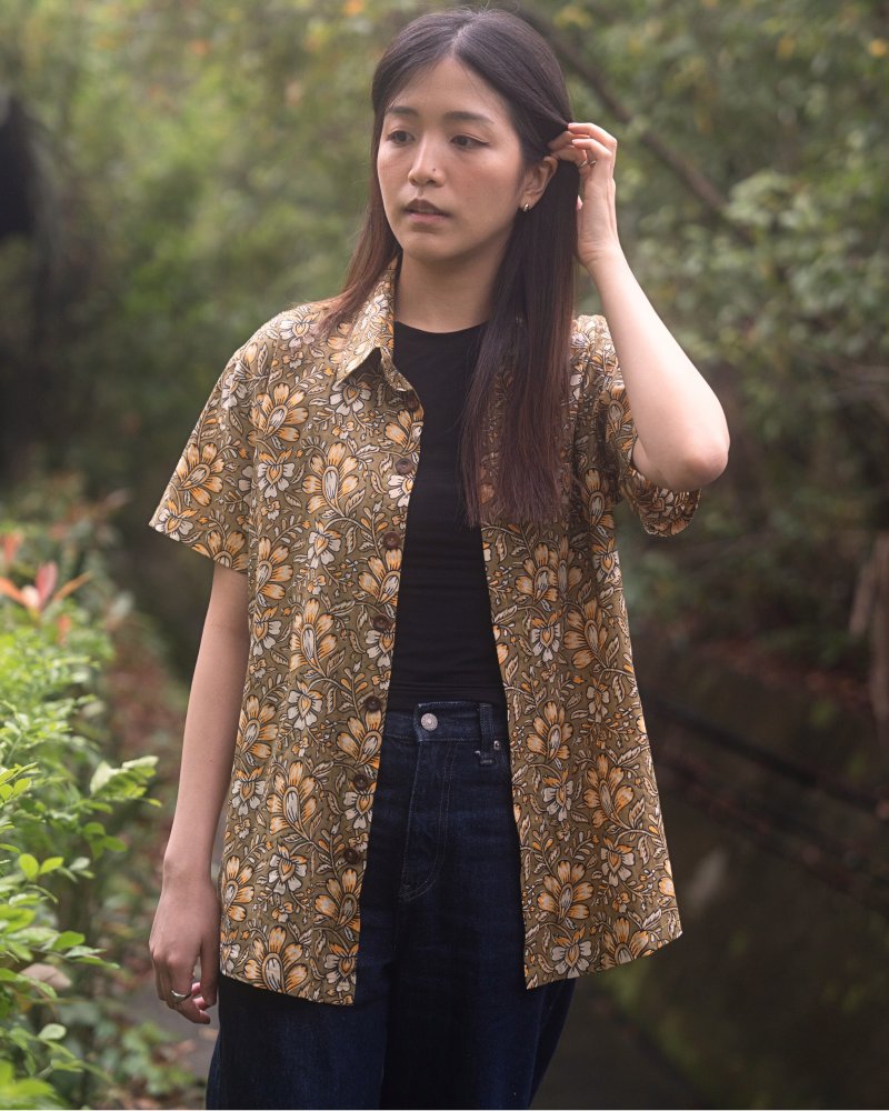印度盖染工艺纯棉 女生衬衫 － 风铃木黄 - 女装衬衫 - 棉 多色