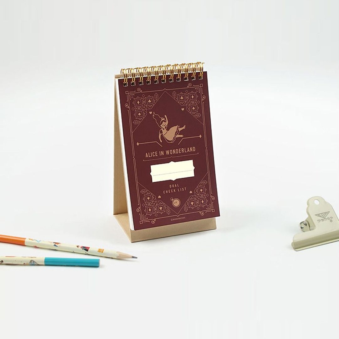 bookfriends 文学待办清单桌立本-爱丽丝,BZC25551 - 笔记本/手帐 - 纸 红色