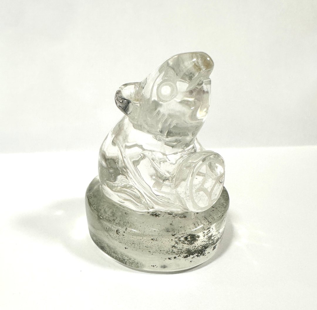 绿幽灵鼠形 旺鼠 金钱水晶摆设 - 摆饰 - 水晶 绿色