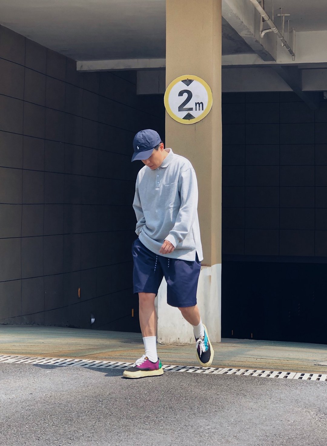 CITYBOY 日系宽松基础款工装中裤 - 男士短裤 - 棉 