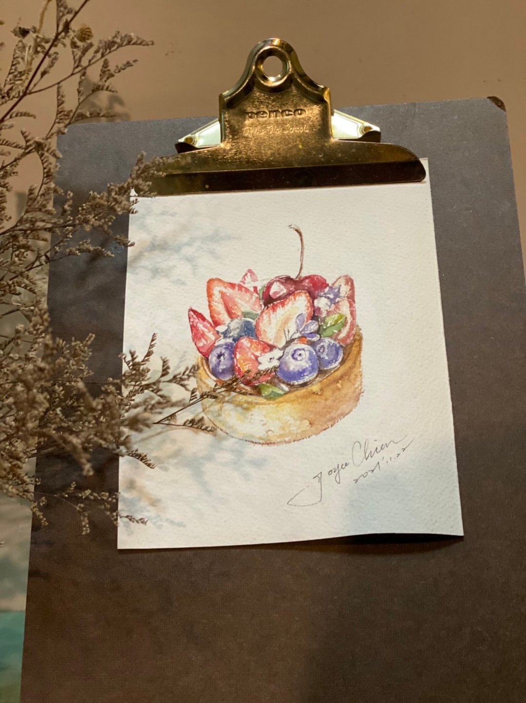 【一人成团】缤纷水果塔 / 水彩甜点 - joyce绘手帐 - 插画/绘画/写字 - 纸 