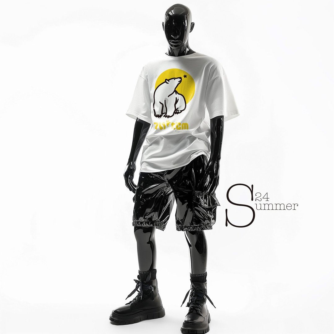 动物插画T |北极星 | 白色款印花T Shirt - 男装上衣/T 恤 - 棉．麻 白色