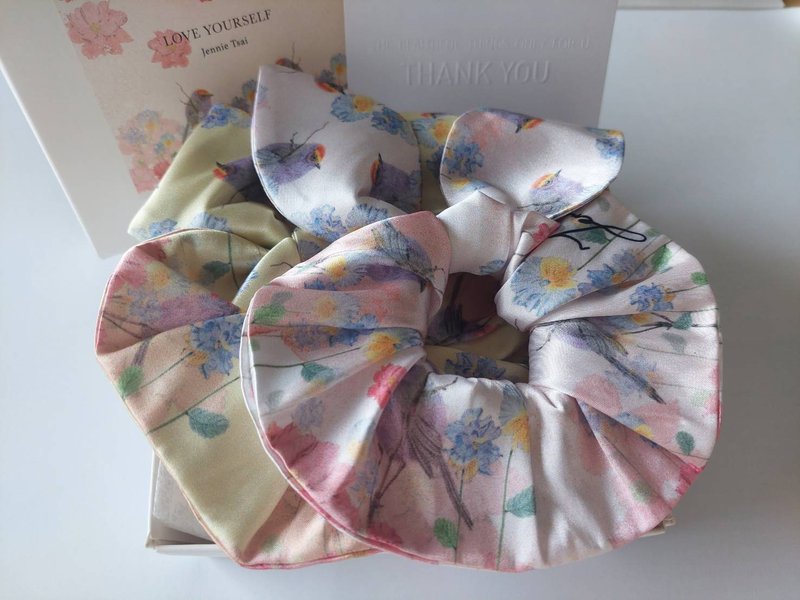 甜甜鸟语-小甜甜圈蝴蝶结发束 2入礼盒 - 发饰 - 丝．绢 