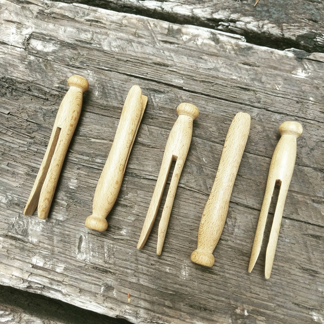 美国古董老物-木质晒衣夹-美国手工制-限量独家发售 - 衣架/挂勾 - 木头 咖啡色