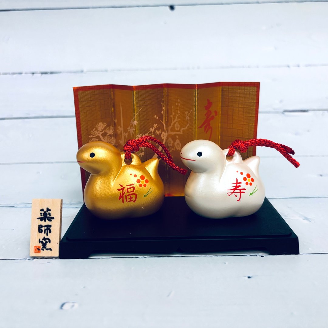 彩耀招福寿寿蛇-福寿-金银土铃-生肖吉祥物(蛇年) 重生,开运,招财 - 玩偶/公仔 - 陶 