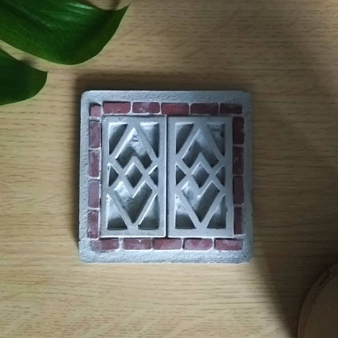 眷村颜水泥杯垫-心 - 杯垫 - 水泥 灰色