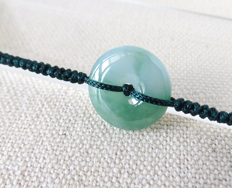 本命年【岁岁平安】冰飘花翡翠丝光编织手链*SW80*招财开运 - 手链/手环 - 宝石 多色