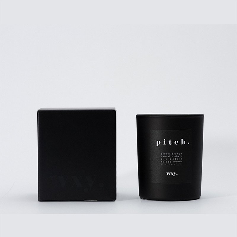 【福利展示品】英国 wxy 经典黑蜡烛- pitch. 血橙 & 檀香木 - 蜡烛/烛台 - 玻璃 黑色