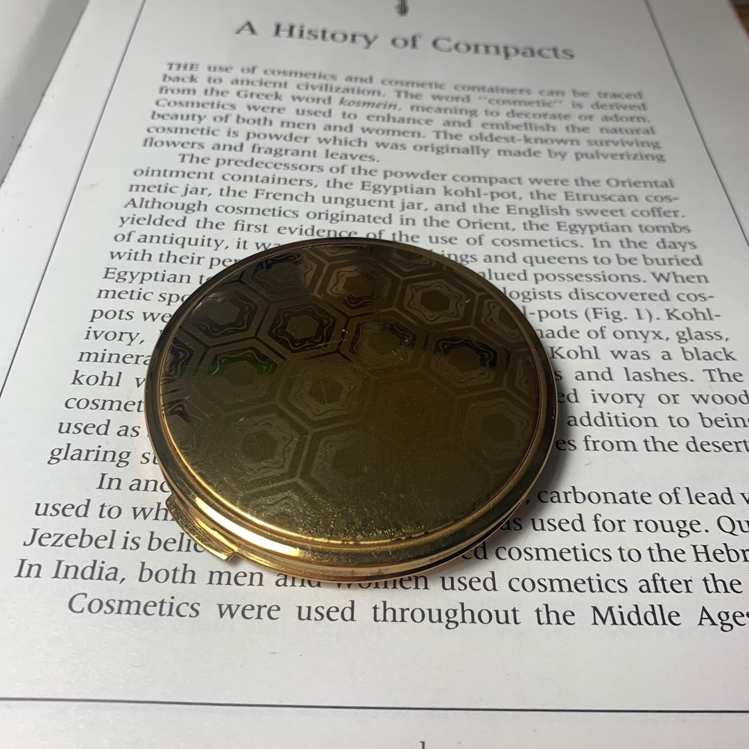 Vintage 英国 六角几何粉饼盒 - 其他 - 其他金属 