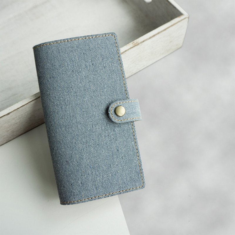 兼容于所有型号 智慧型手机保护壳 笔记型电脑类型 [再生牛仔布] 再生牛仔布皮革 AC10K - 手机壳/手机套 - 环保材料 蓝色