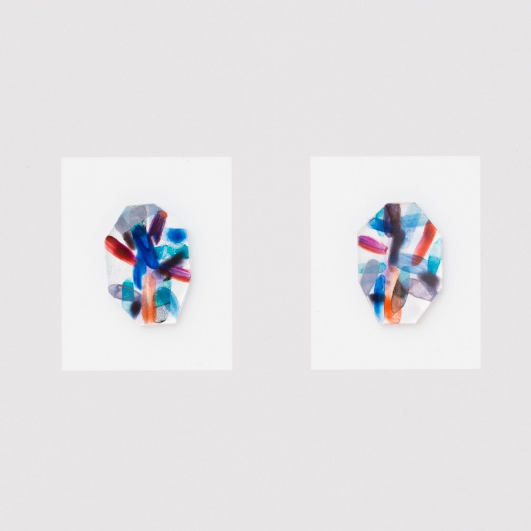 earrings (夾式 or 針式) - 耳环/耳夹 - 压克力 黑色