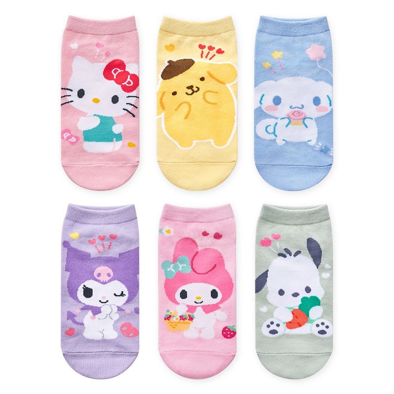 【ONEDER旺达】三丽鸥 耀眼系列直版袜 酷洛米 凯蒂猫 台湾制棉袜 - 袜子 - 其他材质 
