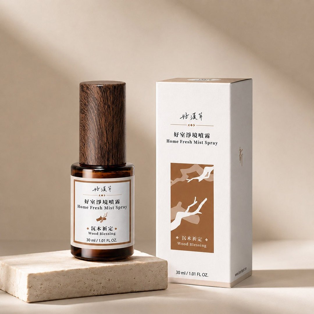 好汉草好室净境喷雾 - 沉木祈定 - 空间喷雾 - 室内香氛 - 交换礼物 - 香薰/精油/线香 - 其他材质 咖啡色