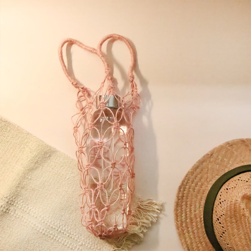 植编系列 - 环保樱花粉麻绳提袋 - 随行杯提袋/水壶袋 - 棉．麻 