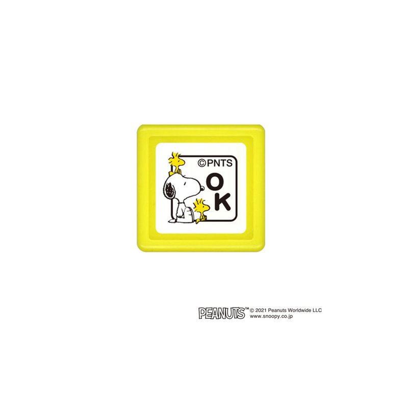【KODOMO NO KAO】Snoopy浸透印 E OK2 - 印章/印台 - 塑料 黑色