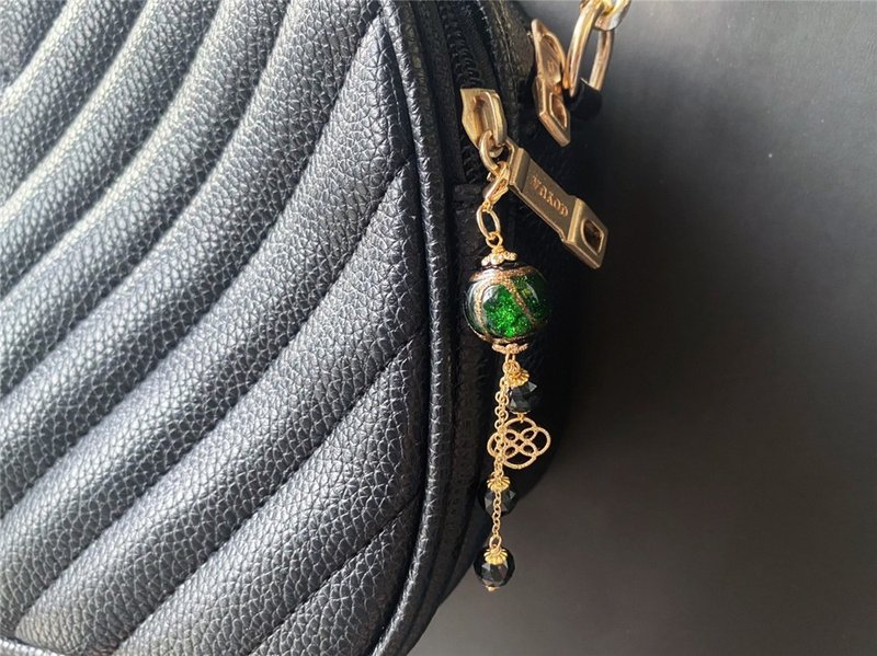 绿琉璃 钻切 墨翠 随意扣 可当项链 手链坠 礼物 包挂 吊饰 - 吊饰 - 玉石 绿色