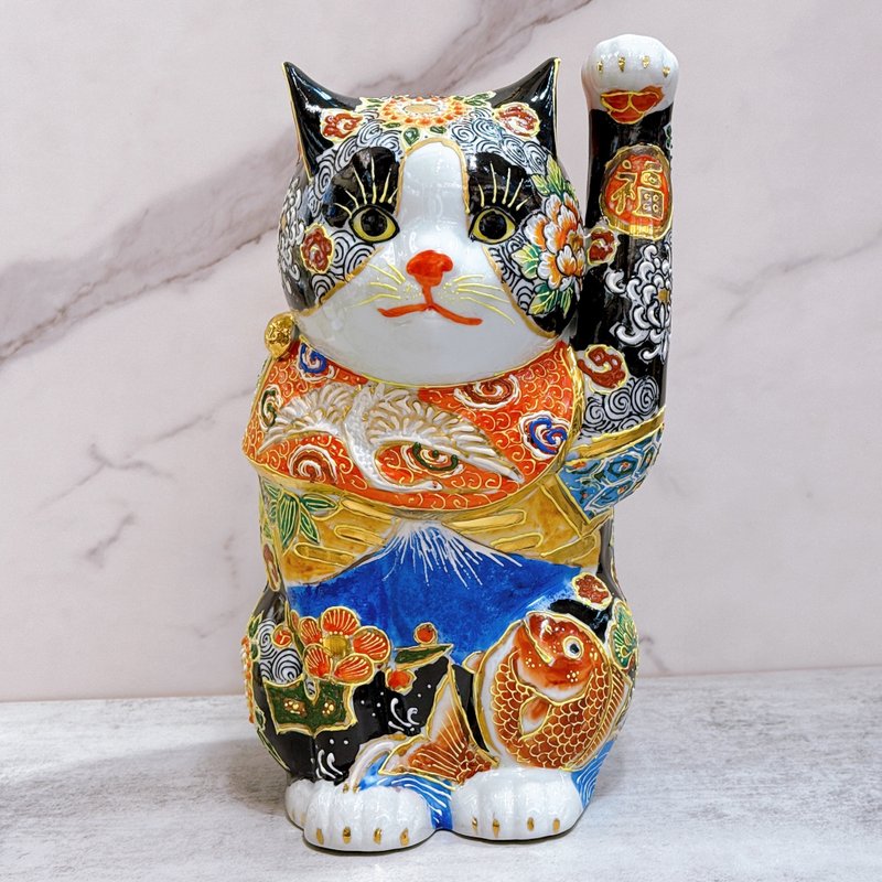 【富岳大祥】日本九谷烧招财猫 | 富士大富 - 10号 - 摆饰 - 瓷 多色