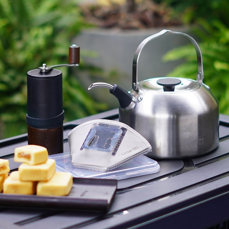 赠 防水温度计丨Camping DayGo户外必备组 1 - 咖啡壶/周边 - 不锈钢 绿色