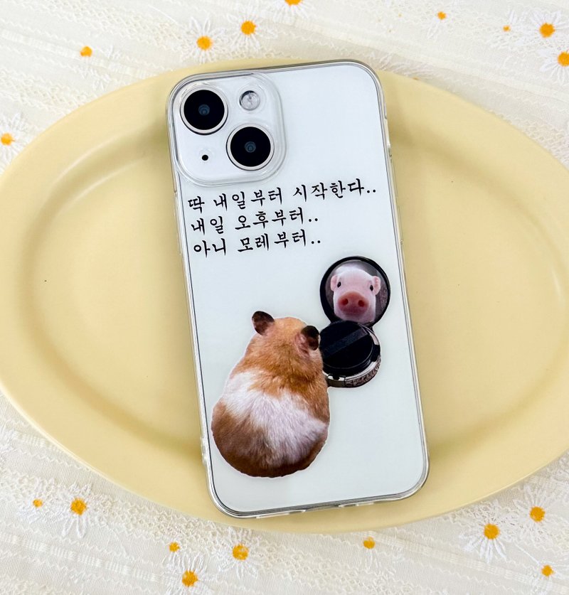 iPhone Galaxy Hamster 防摔防刮透明手机壳 - 手机壳/手机套 - 塑料 多色
