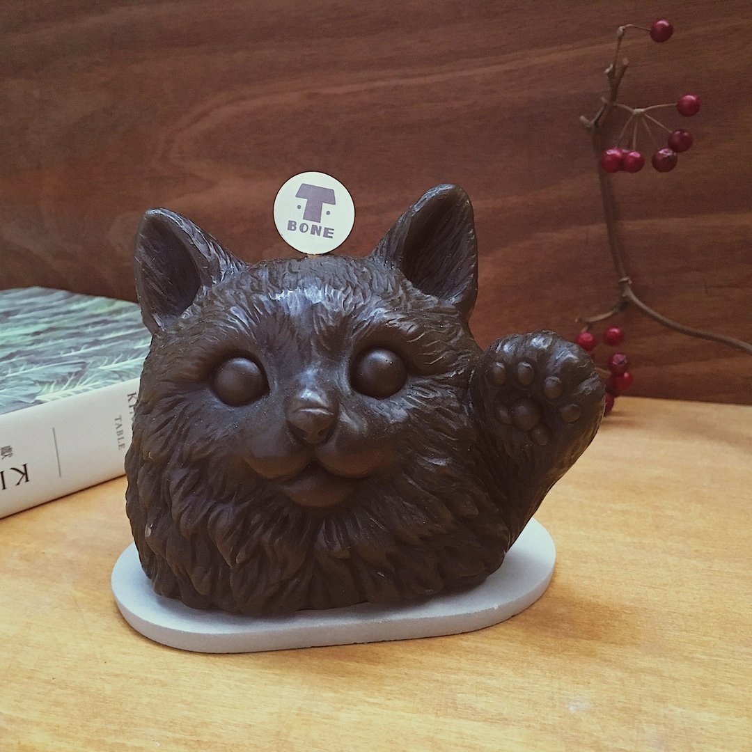 【新年礼物】限量出清 招财猫蜡烛 送礼 - 蜡烛/烛台 - 蜡 白色
