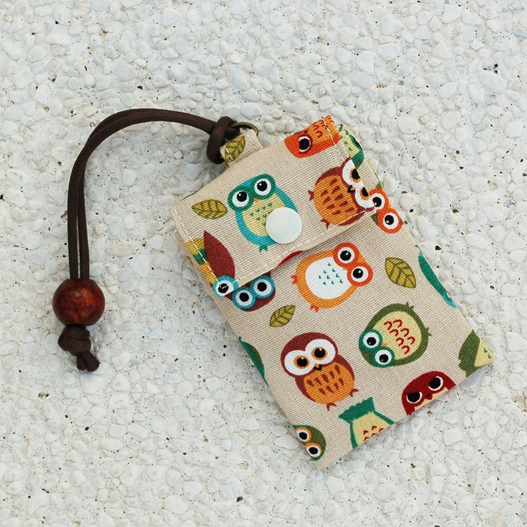 企鹅猫头鹰卡袋/卡套 名片袋 - 证件套/卡套 - 棉 橘色