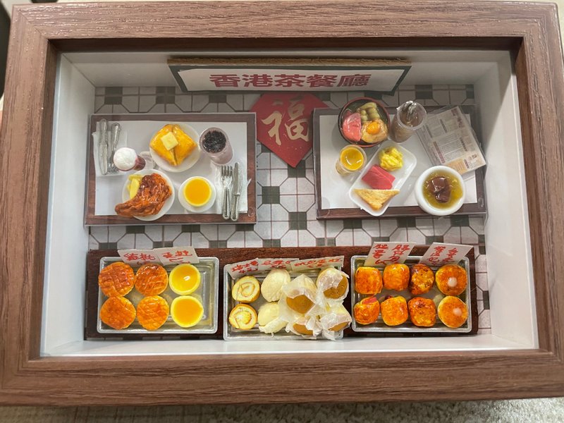 迷你袖珍茶餐厅小场景 - 摆饰 - 其他材质 