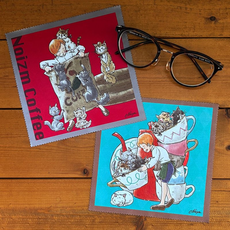 cloth_吃茶店的超细纤维布_RED_BLUE - 眼镜盒/眼镜布 - 其他人造纤维 多色