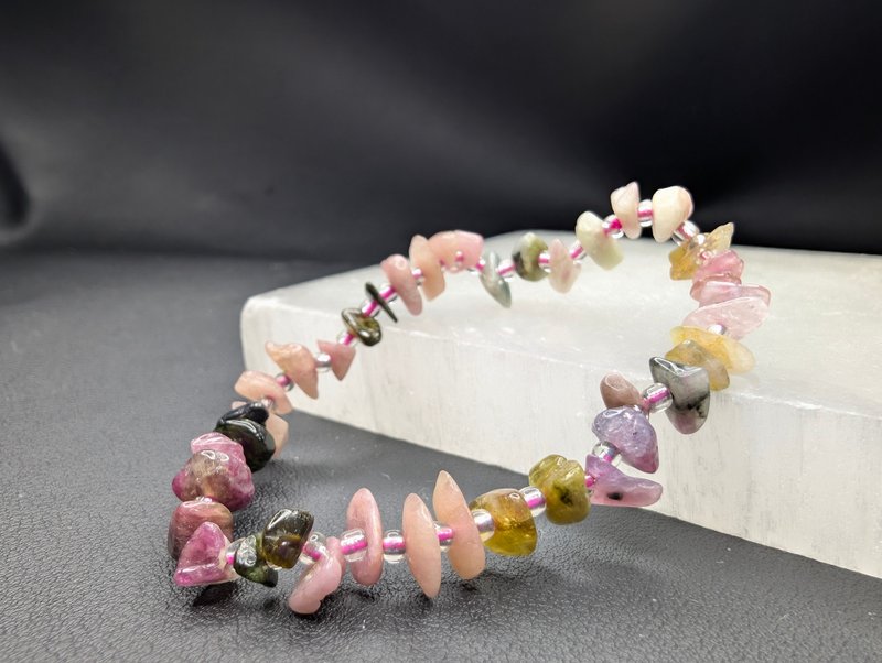 碧玺随形 Tourmaline  手串 手链 天然水晶 水晶手链 - 手链/手环 - 水晶 