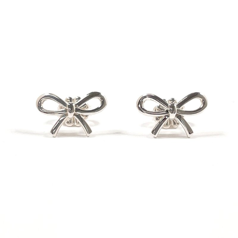 【日本直送 中古美品】蒂芙尼 TIFFANY&Co. 耳环 蝴蝶结 925银 женские украшения - 耳环/耳夹 - 纯银 银色