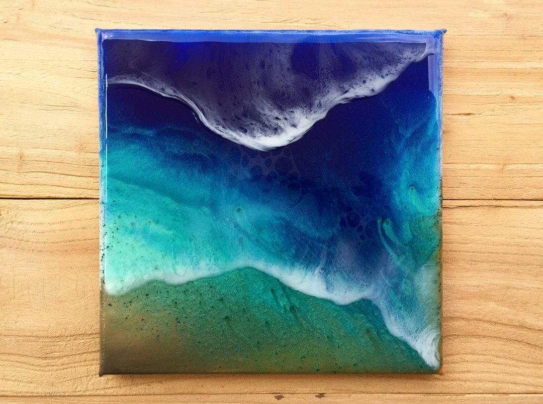 Exclusive-【蔚蓝】大海画作 | 玻璃水蓝色挂画 | 设计师空间布置 - 海报/装饰画/版画 - 树脂 
