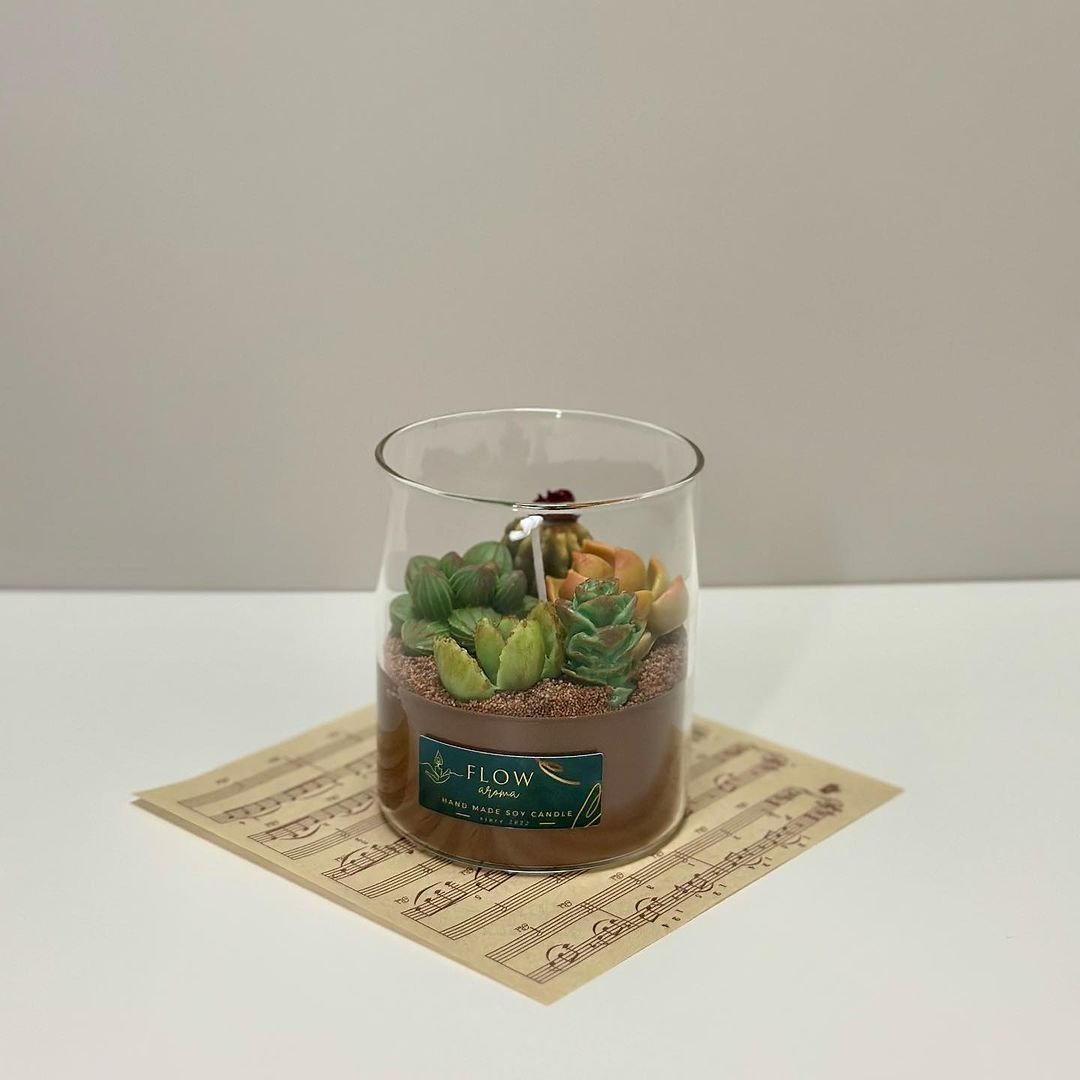 FLOW AROMA 心流香薰 | 多肉杯 | 香氛蜡烛 - 蜡烛/烛台 - 蜡 绿色