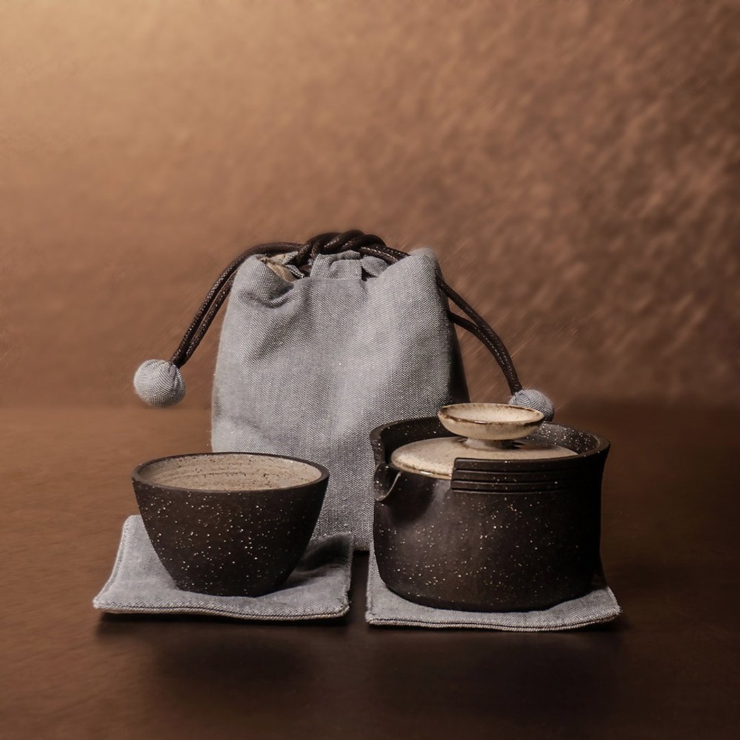 无我系列-旅行茶器组 限量绝版 - 茶具/茶杯 - 陶 咖啡色