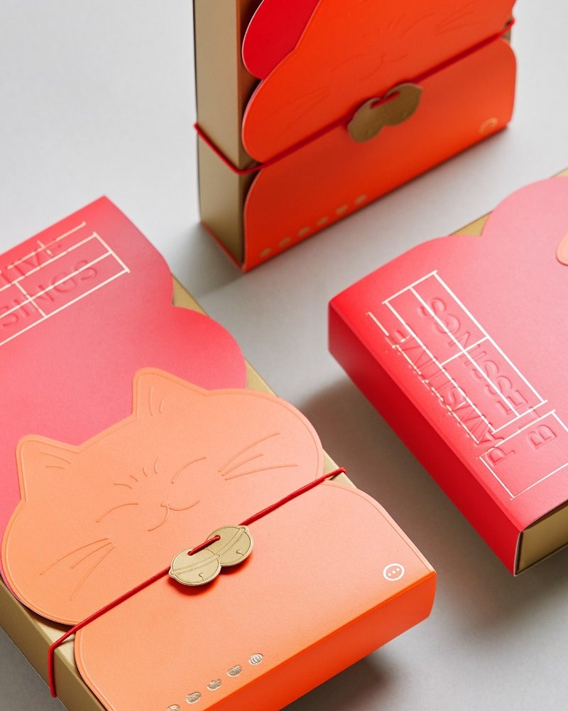 Pawsitive Blessings - 利是封/红封包/礼封 (烫金名字-96个/4盒) - 红包/春联 - 纸 