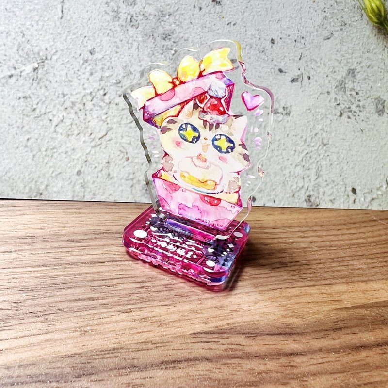 生日快乐-硅胶压克力立牌印章 - 印章/印台 - 塑料 多色