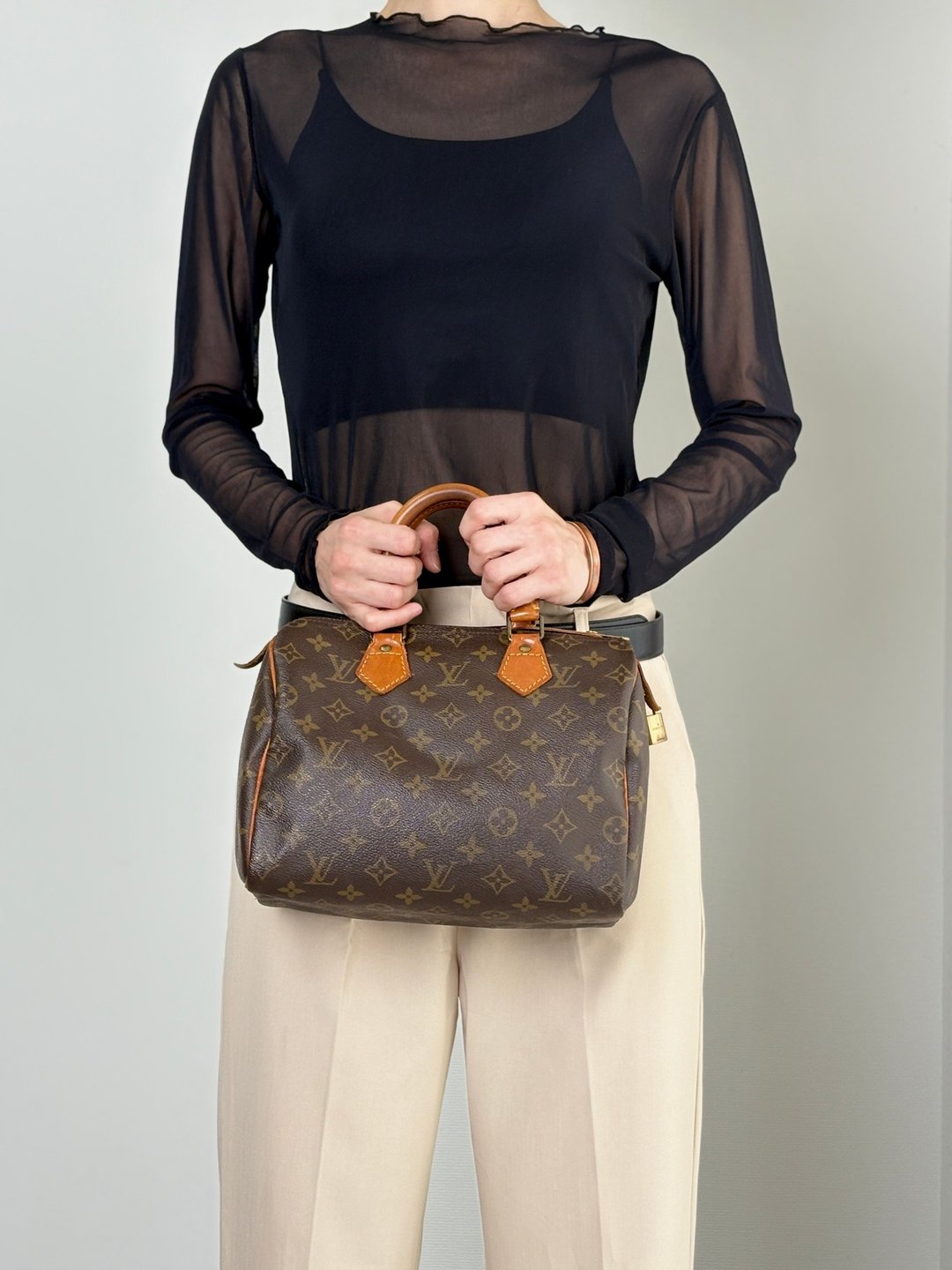 【日本直送 名牌中古包】LOUIS VUITTON Speedy 25 Monogram 手提包 棕色 皮革 迷你波士顿包 M41528 ddzcpj - 手提包/手提袋 - 防水材质 咖啡色
